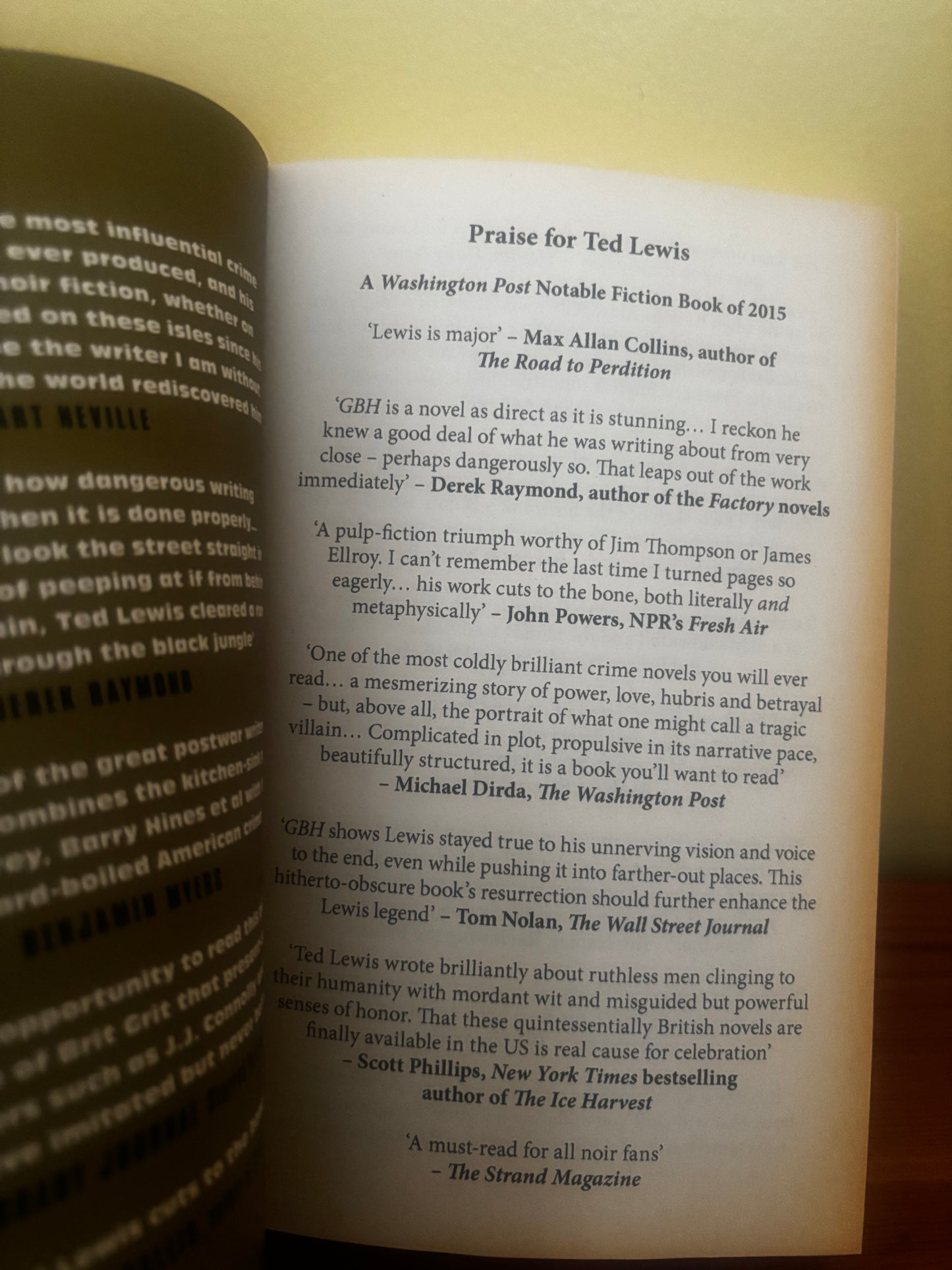 Plender British Noir Crime Fiction Paperback