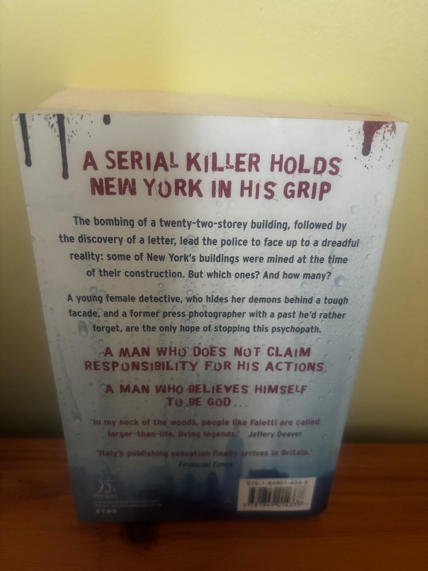 Book cover with text on a yellow background