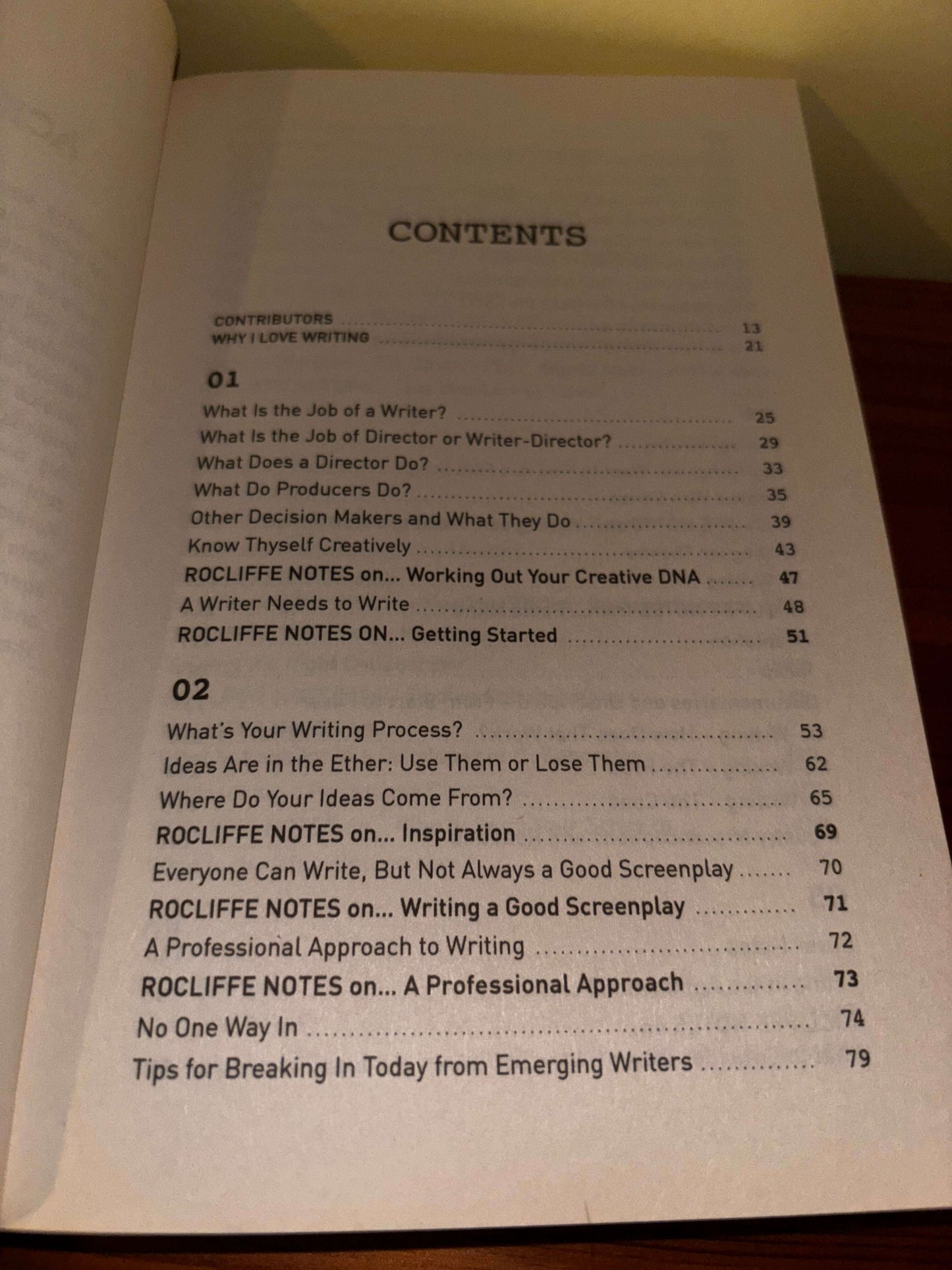 Rocliffe Notes A Professional Approach for Screenwriters & Writer-Directors