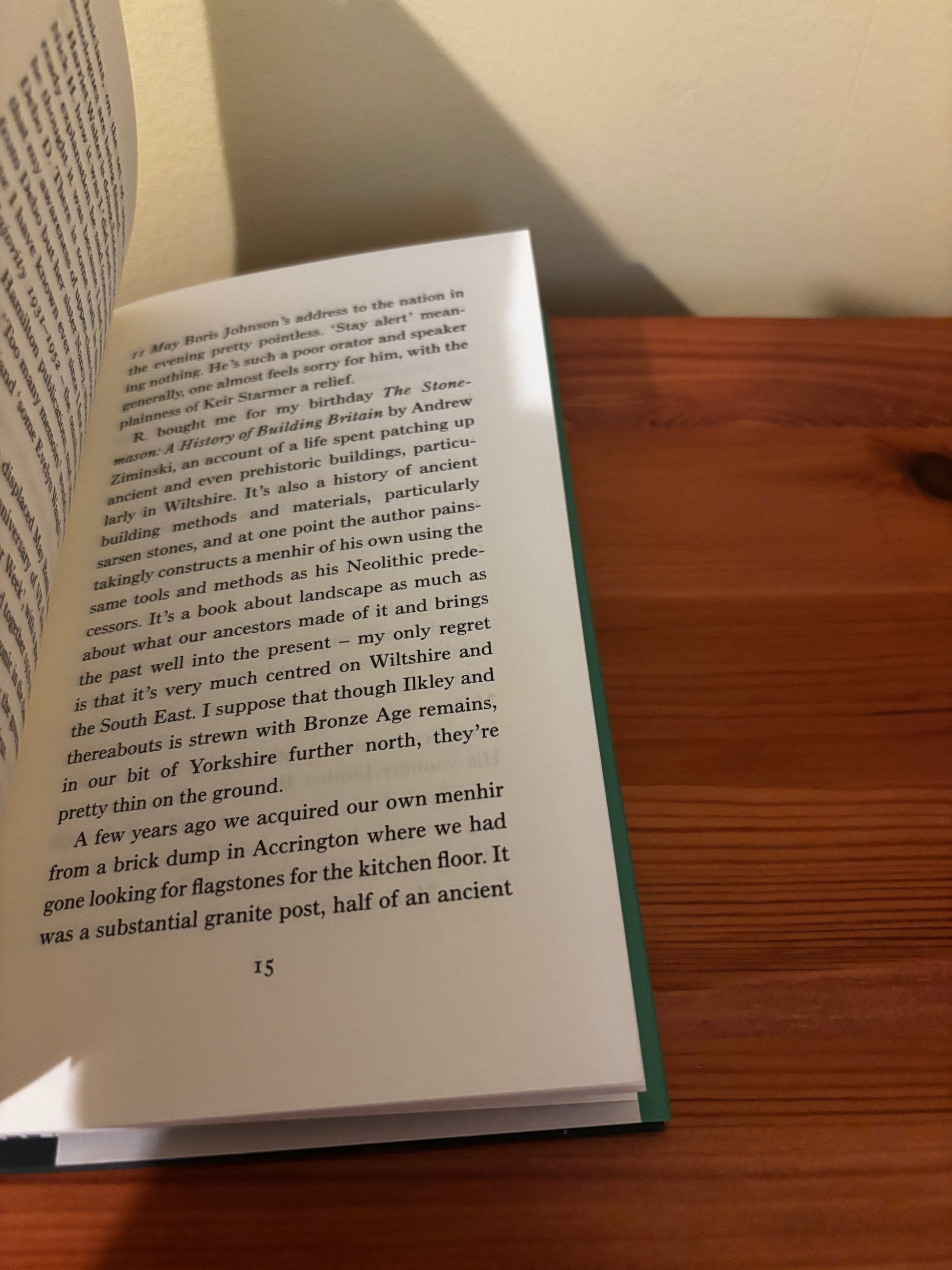 A page from the bestselling House Arrest: Pandemic Diaries Hardcover – 5 May 2022, reflecting on uncertain times.