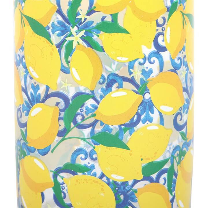 🍋 Lemon Print Can Glass 500ml