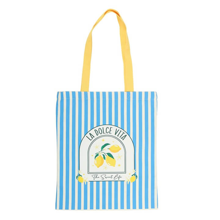 ⛵ La Dolce Vita Tote Bag – Nautical Stripes