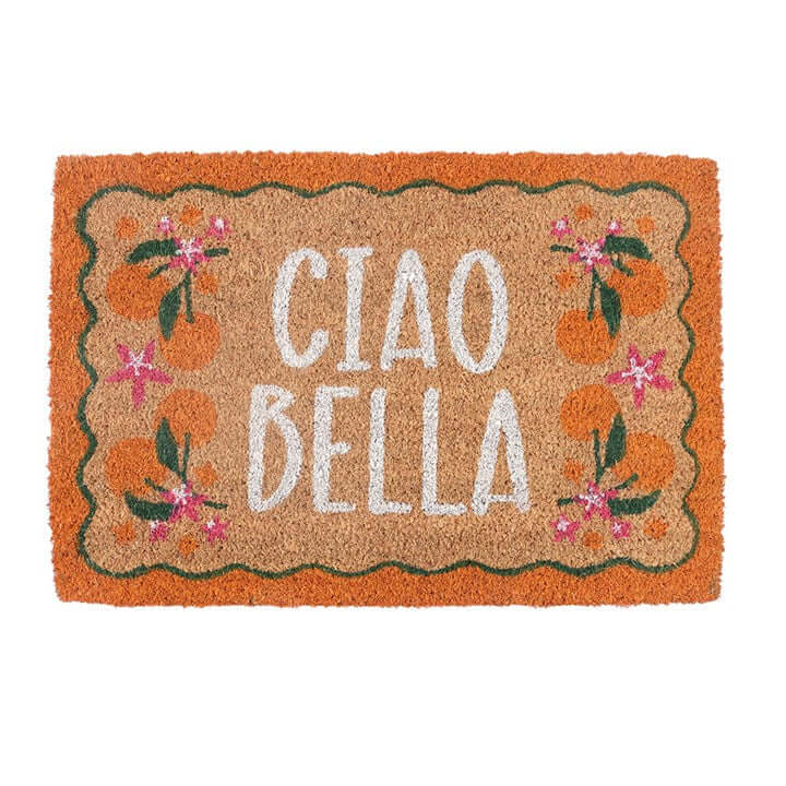 orange ciao bella doormat 60cm