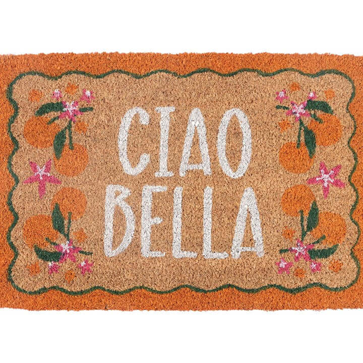 orange ciao bella doormat 60cm