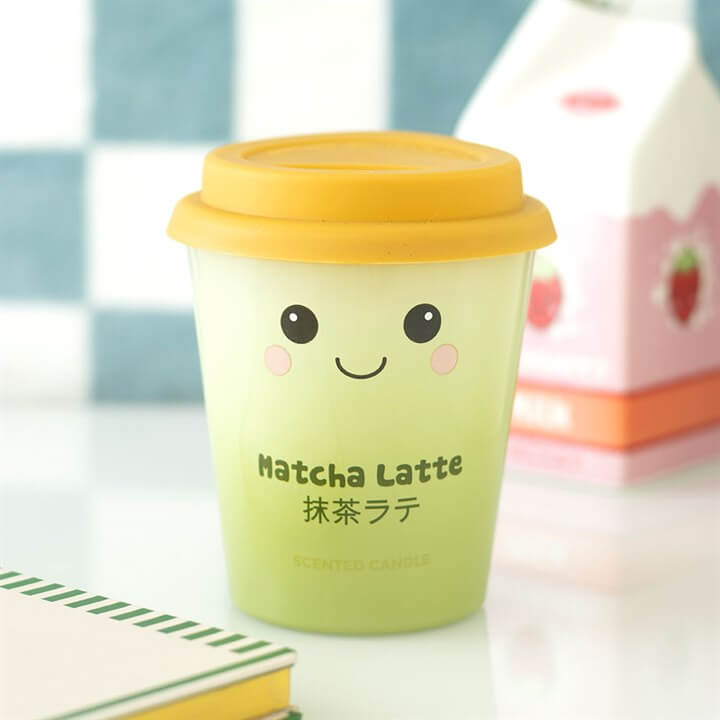 Matcha Latte Scented Candle Kawaii Cup Design