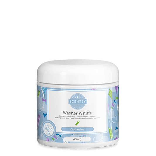 Clothesline Washer Whiffs - Scentsy fragrance granules with crisp greens and orange flower boost laundry scent effortlessly.