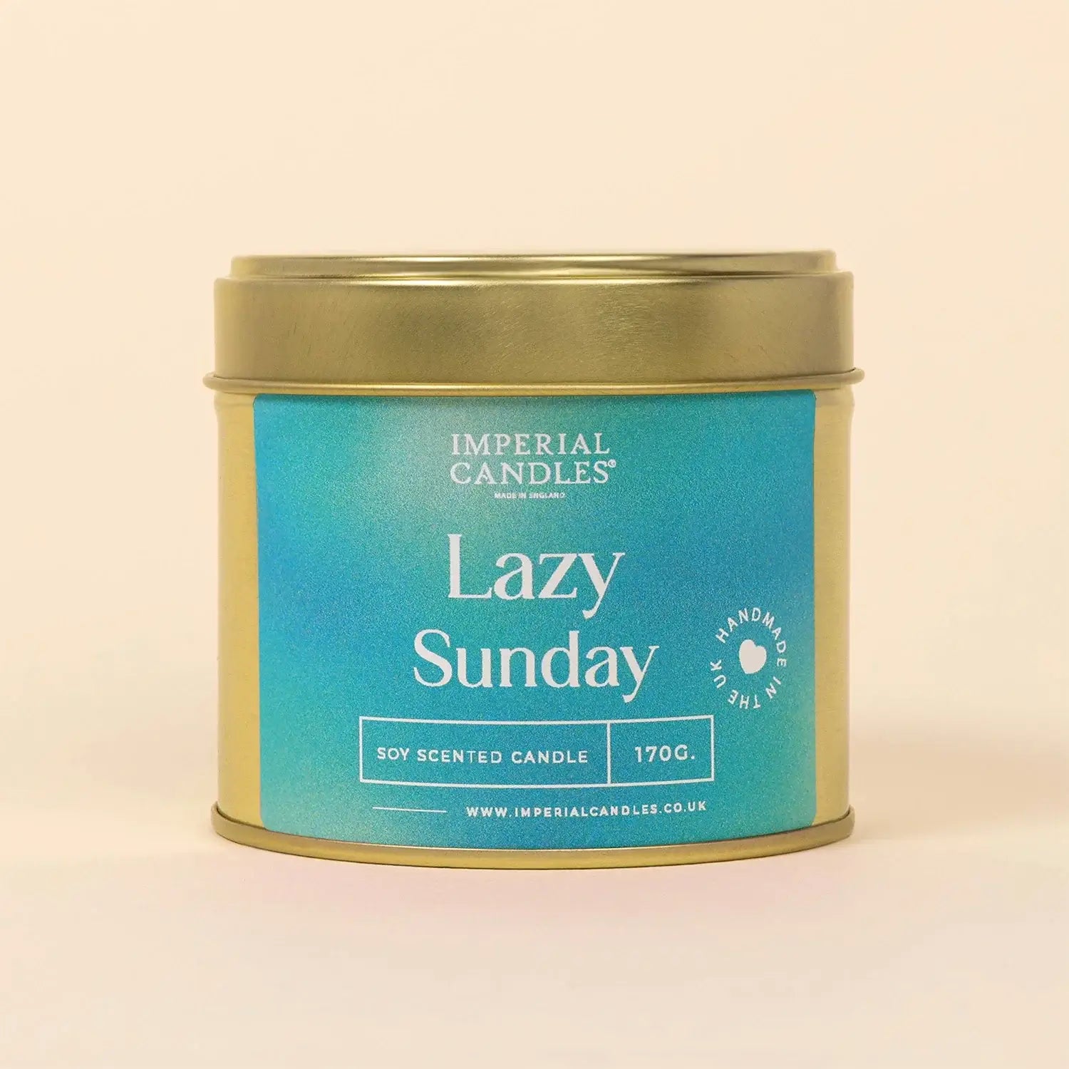 Imperial Candles Lazy Sunday Soy Scented Candle 170g Limited Edition Gold Tin