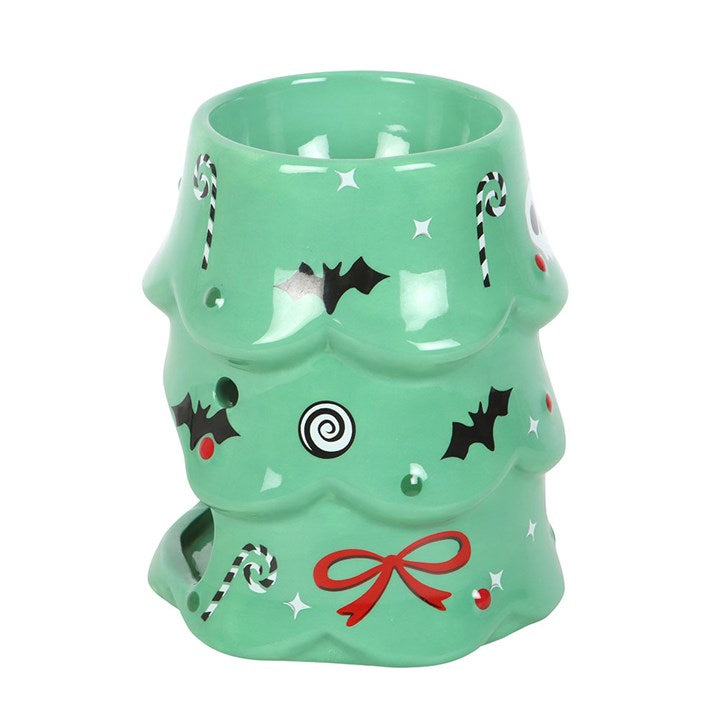 Creepy Christmas Tree Oil Burner and Wax Warmer adds spooky charm to festive decor with its unique design.