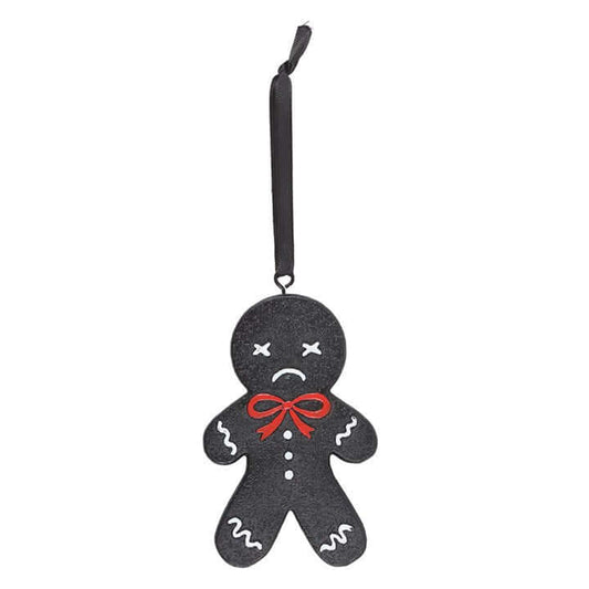 Add some festive mischief to your tree with this Gingerdead Man Hanging Ornament, perfect for dark Christmas cheer.