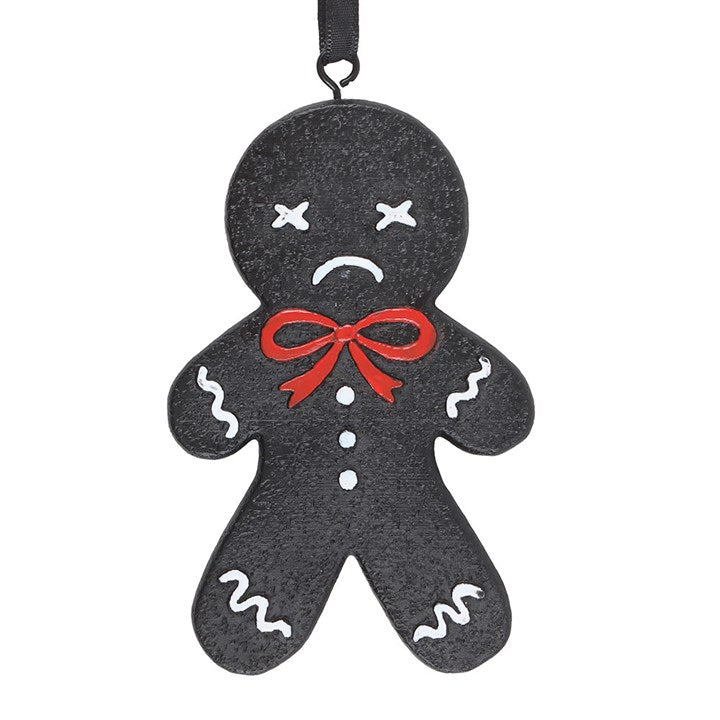 Gingerdead Man Hanging Ornament adds a spooky twist to your Christmas tree, perfect for festive mischief!