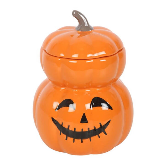 Charming Stacked Pumpkin Oil Burner and Wax Warmer, perfect for Halloween décor and seasonal fragrances at home.