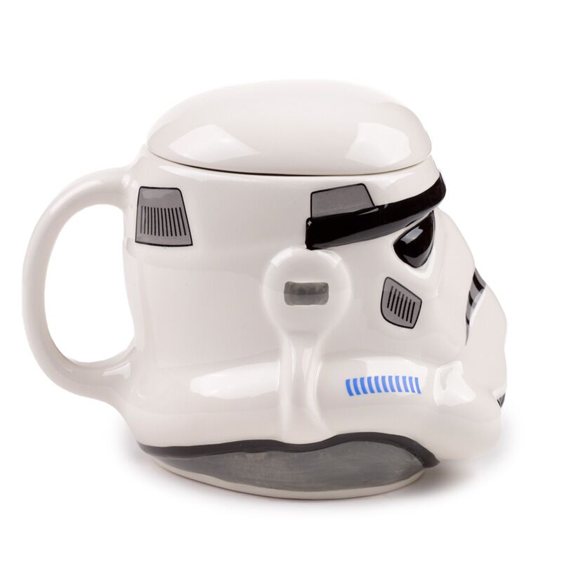 Ceramic mug shaped like the original Stormtrooper helmet.