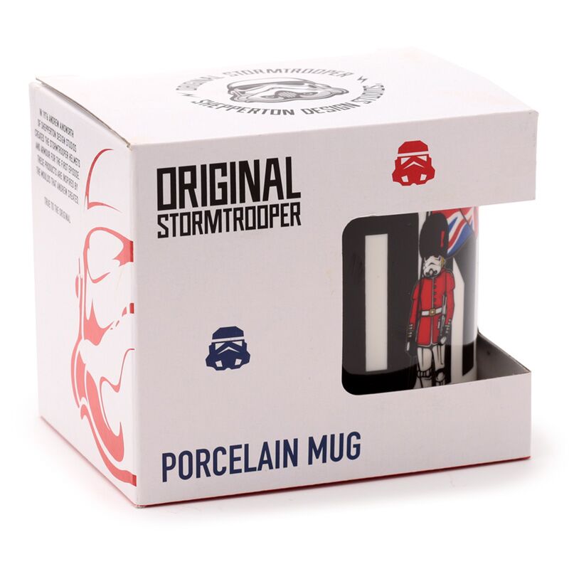 Porcelain mug The Original Stormtrooper London, packaged in a white box with stormtrooper artwork.