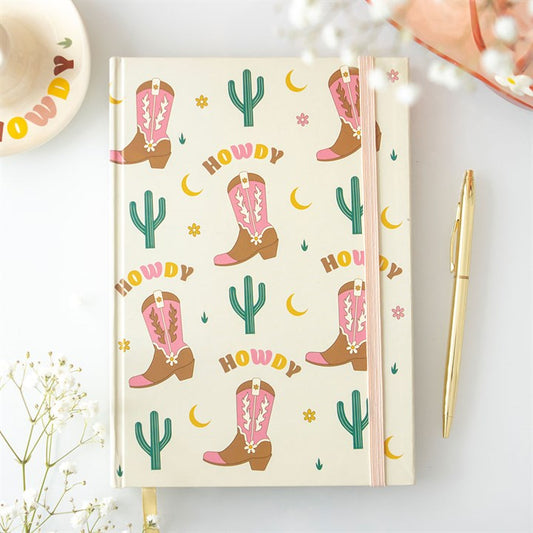 Cowboy Boot A5 Notebook with Sticker Sheet features a fun Western design, perfect for your rodeo adventures.