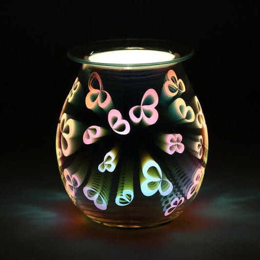 Illuminate your space with the 3D Flower Petal Light Up Electric Oil Burner, showcasing vibrant, blooming petals.