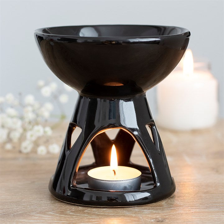 Black Deep Bowl Wax & Oil Burner