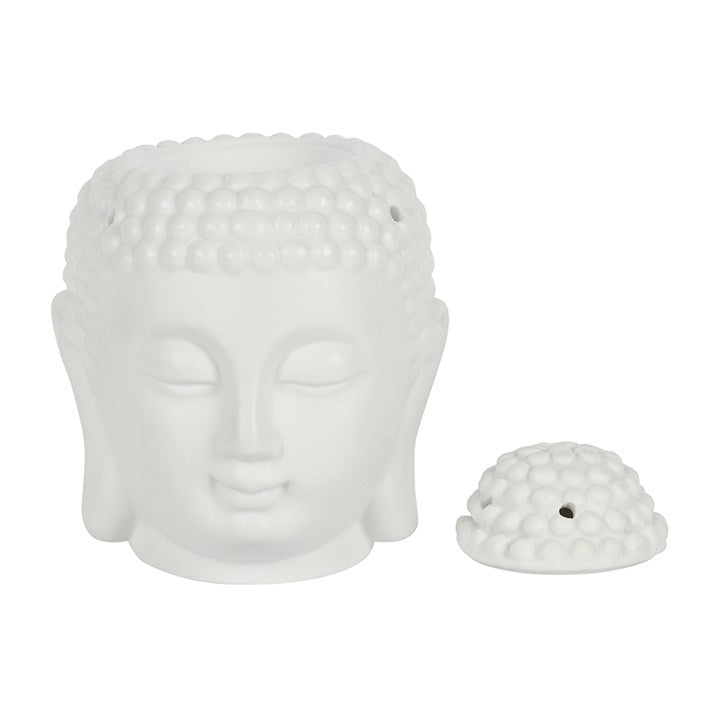 White Buddha Head Wax & Oil Burner