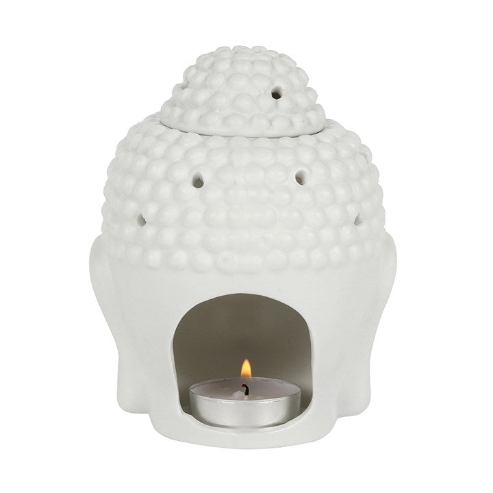 White Buddha Head Wax & Oil Burner