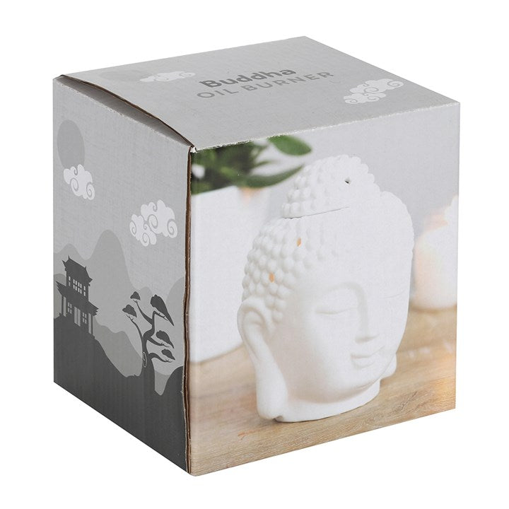 White Buddha Head Wax & Oil Burner