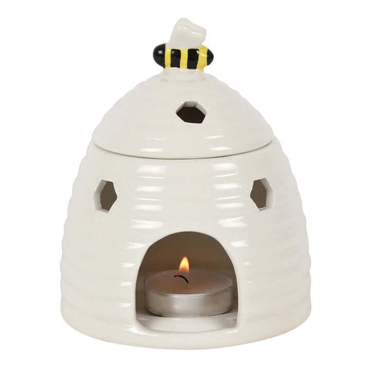 🐝 White Beehive Oil Burner