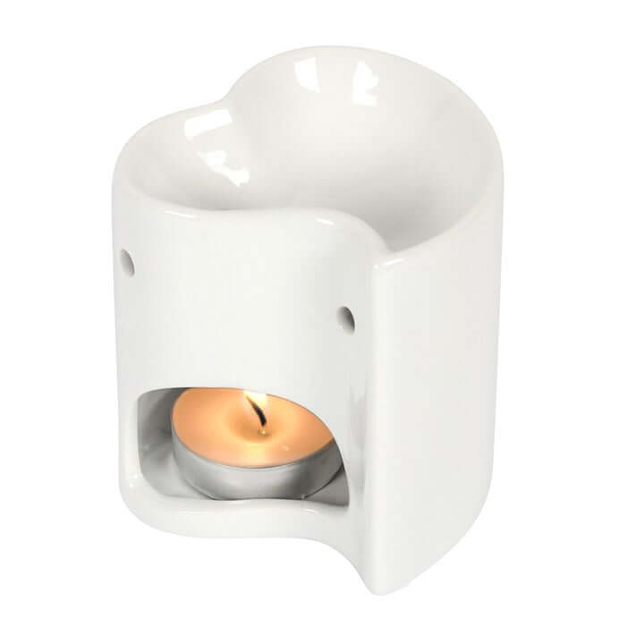 White Heart Wax & Oil Burner