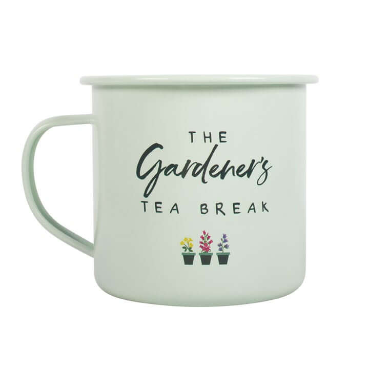☕ Gardener's Tea Break Enamel Mug