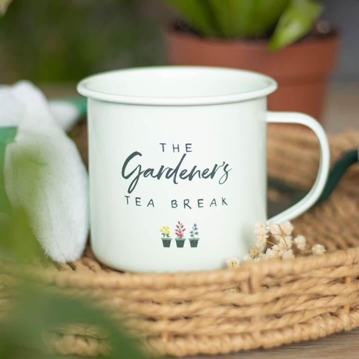 ☕ Gardener's Tea Break Enamel Mug