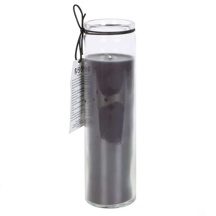 Til Death Do Us Part Amber Noir Tube Candle With Skeleton Couple Design in glass holder