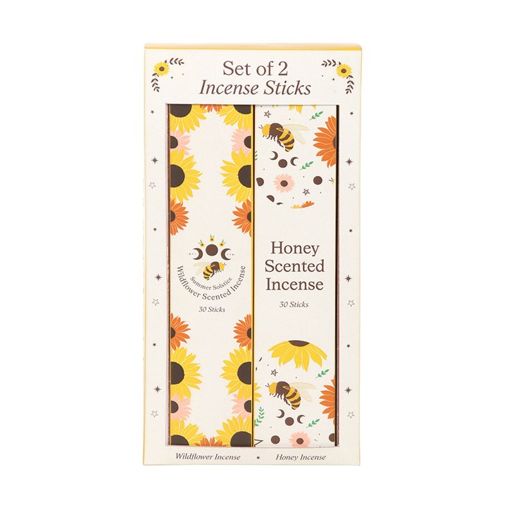 Set of 2 Honey and Wildflower Incense Stick Packs featuring sweet aromas to infuse your space with summer scents.