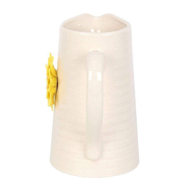 Brighten your home with the Hello Sunshine Ceramic Flower Jug with 3D Sunflower, perfect for summer displays.