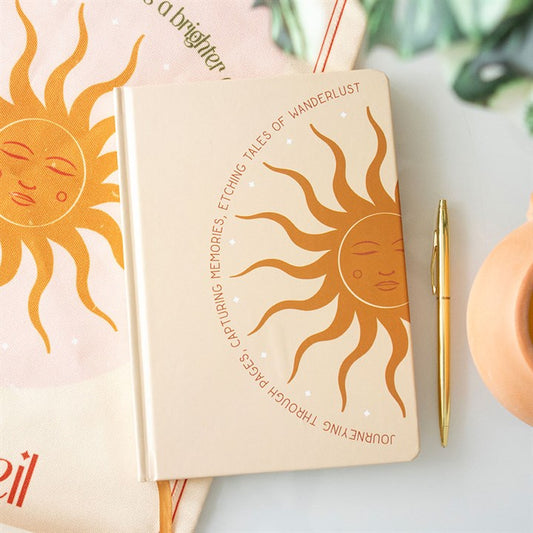 Sun A5 Notebook with a vibrant sun design, perfect for capturing thoughts and memories in style.