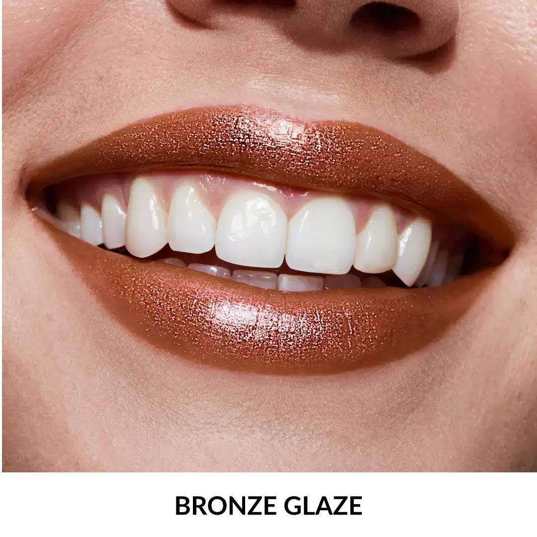 Avon Ultra Shimmer Lipstick Pearl Pigment Finish - Choose Your Shade in Bronze Glaze with glossy rich lip color.
