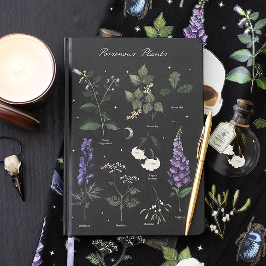 Poisonous Plants A5 Notebook featuring intricate designs, perfect for journaling and nature enthusiasts at your store.