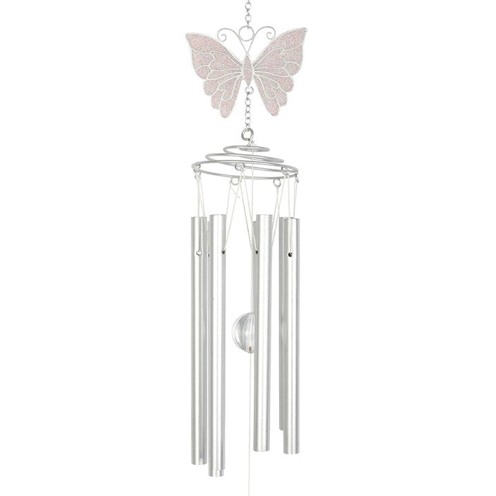 White Butterfly Wind chime