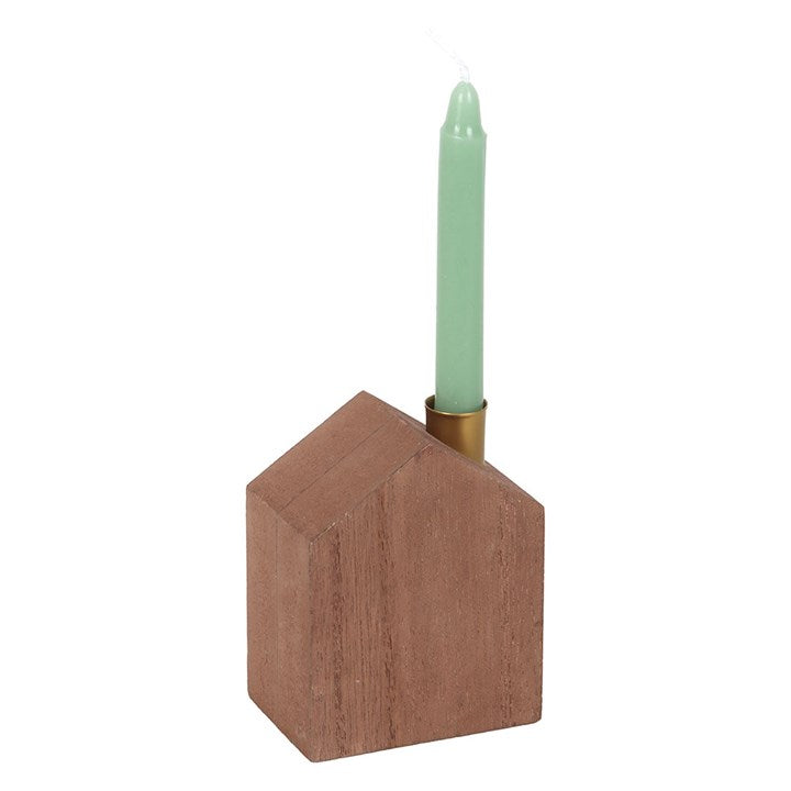 Set of 24 Mini Advent Candles with Holder- Unscented, featuring a charming wooden holder for festive decor.