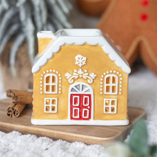 Cosy up your space with the Candy Cane Gingerbread House Oil Burner and Wax Warmer, perfect for festive aromas.