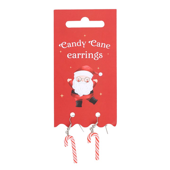 Festive Joy Candy Cane Dangle Earrings – Perfect for Christmas Cheer