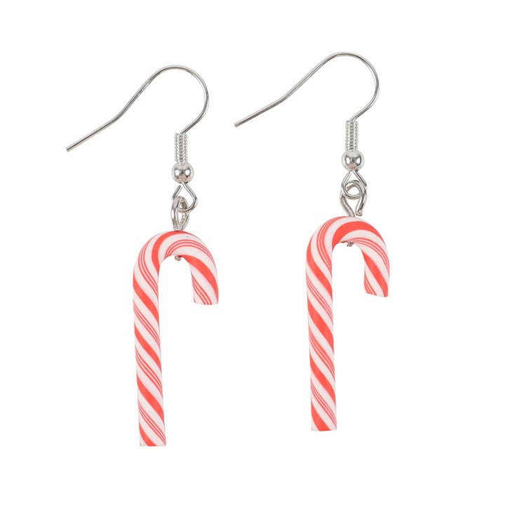Festive Joy Candy Cane Dangle Earrings – Perfect for Christmas Cheer