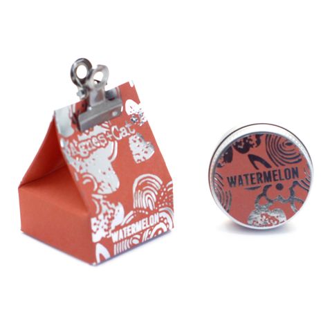 Agnes and Cat Lip Balm - Watermelon in unique packaging, perfect for soft, deliciously scented lips.