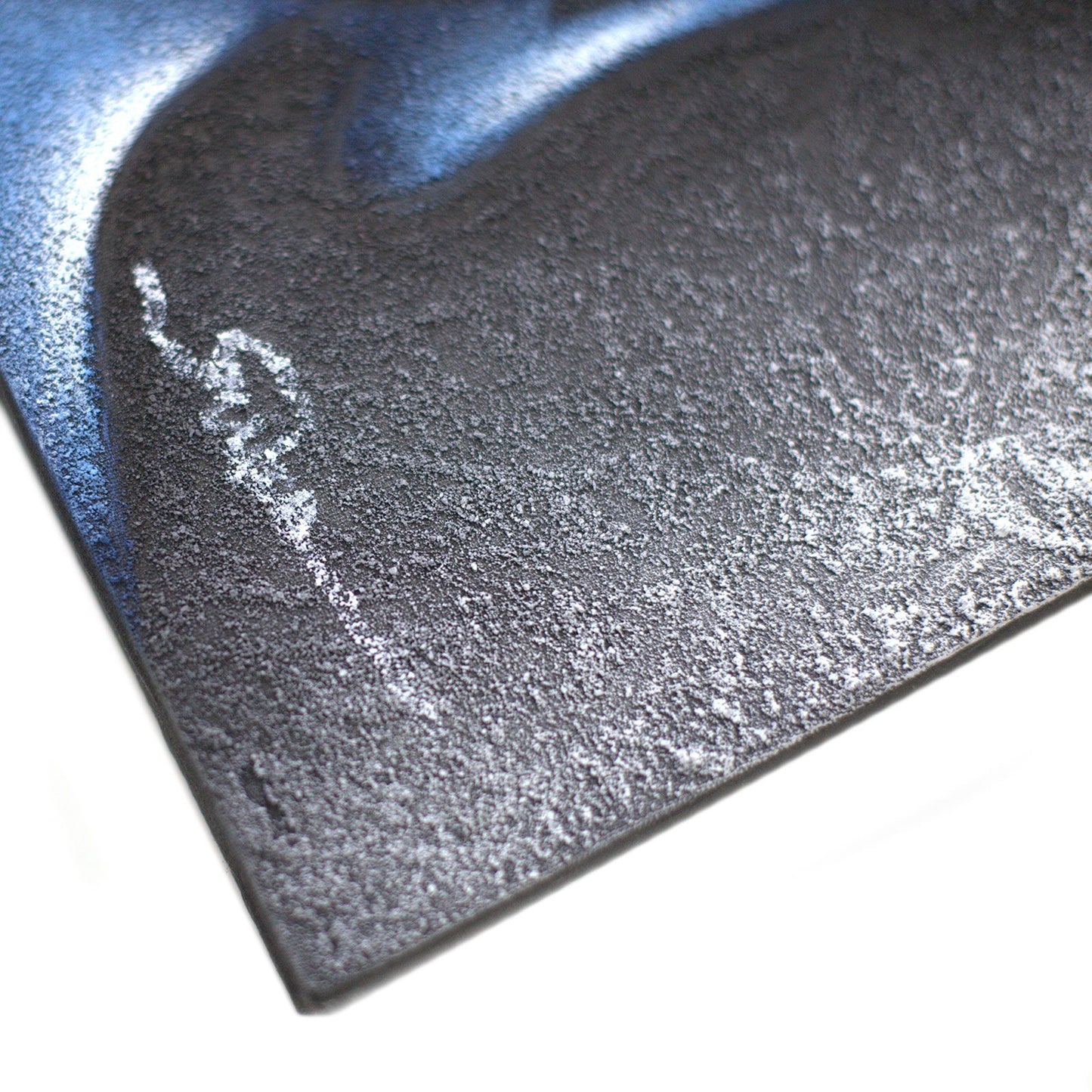 Buddha Painting - Three Heads Gold Detail close-up of textured Balinese artwork, handmade, 45x120 cm.