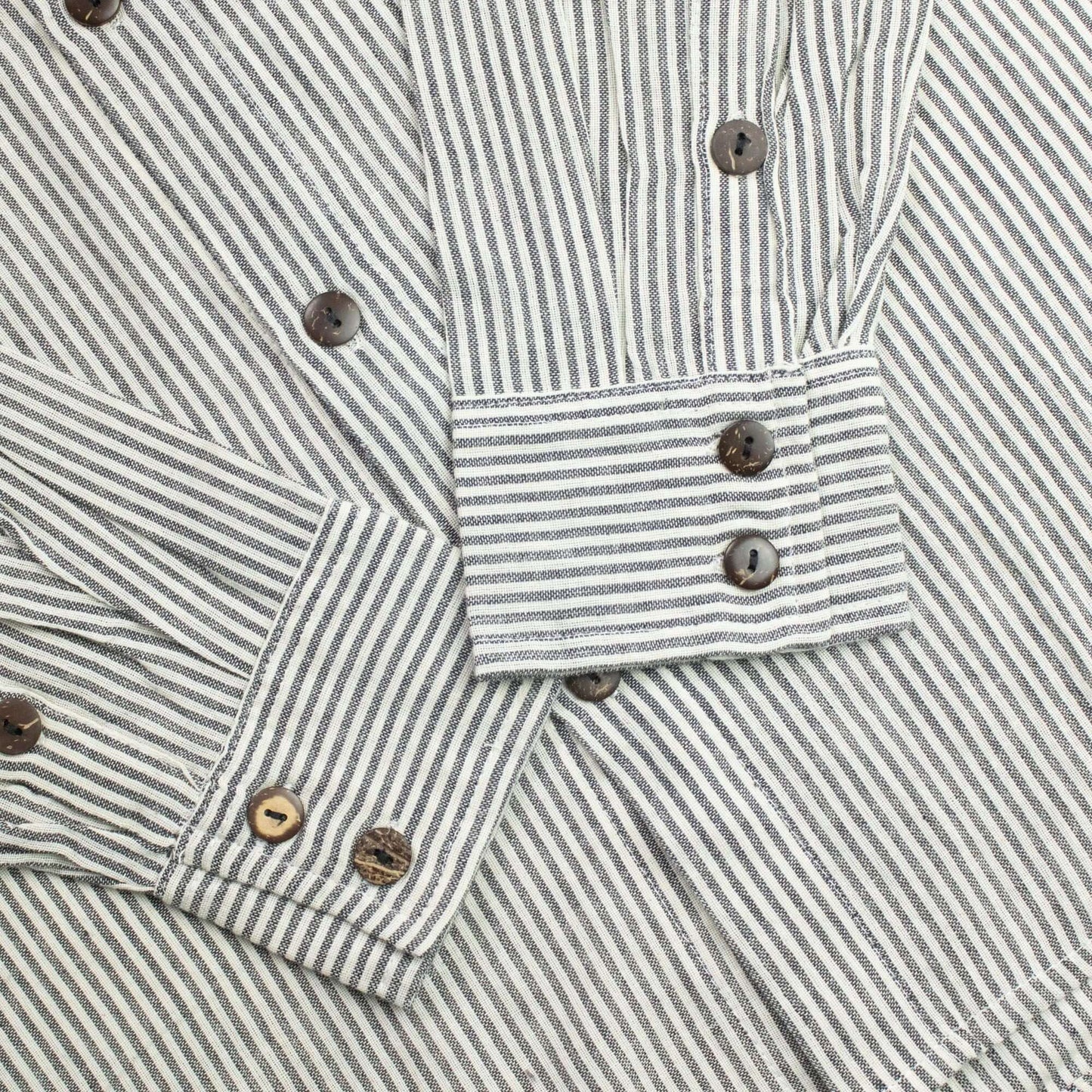 Nomad Sari Grandad Shirt Grey Stone Medium