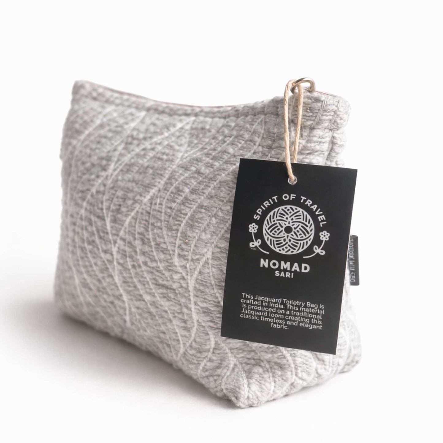 Nomad Sari Indian Jacquard Toiletry Bag Moonlit Weave