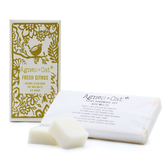 Agnes and Cat Box of 8 Wax Melts Fresh Citrus