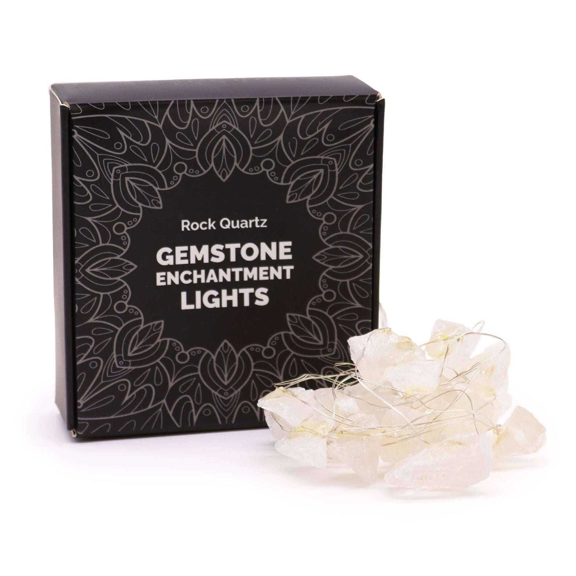 Gemstone Enchantment Lights Rock Quartz Crystal String Lights USB with crystal rocks and decorative box