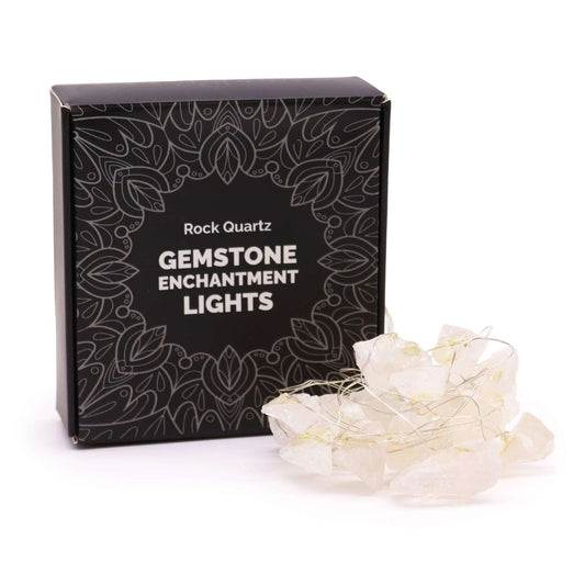 Gemstone Enchantment Lights Rock Quartz Crystal String Lights USB with crystal rocks and decorative box