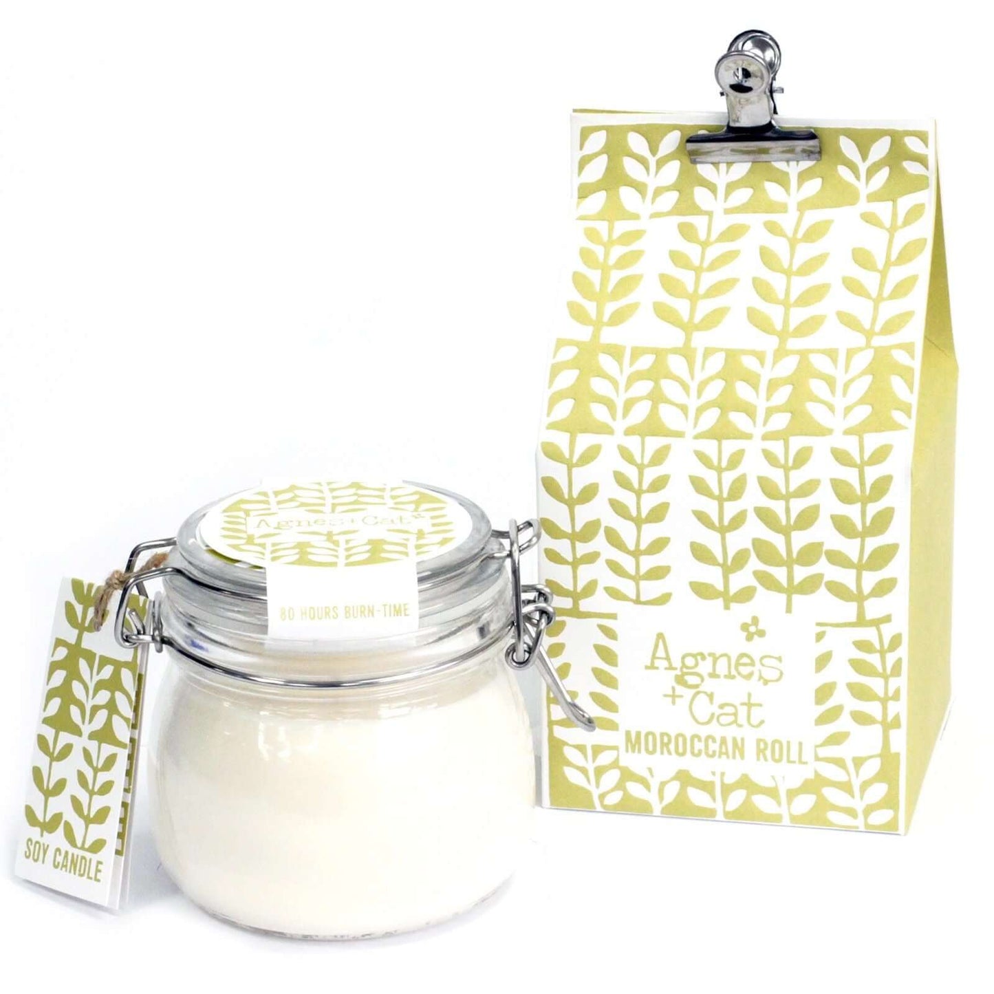 Agnes and Cat Kilner Jar Candle Moroccan Roll
