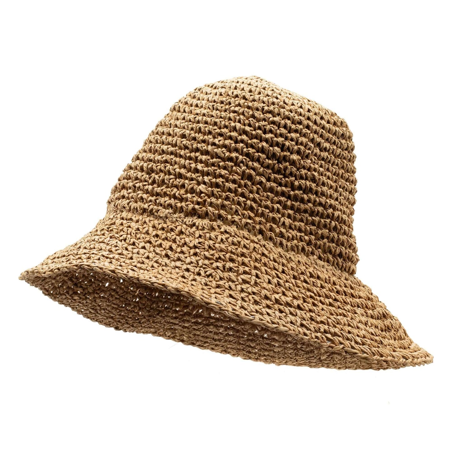 Nomad Sari Floppy Straw Sun Hat Natural Coffee
