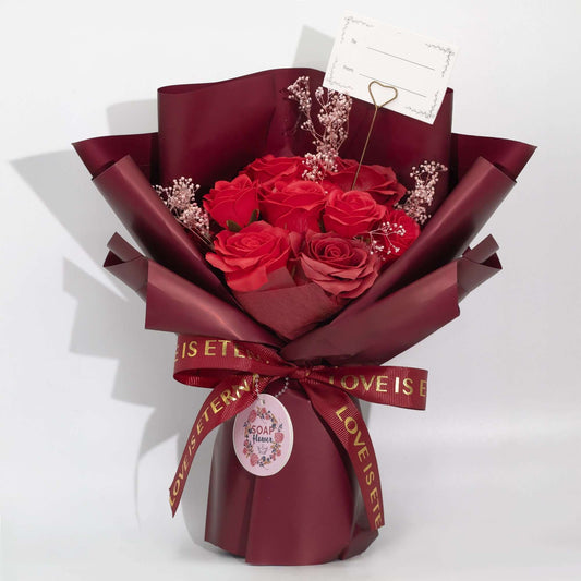 Large Red Roses Bouquet Love Is Eternal Gift Set