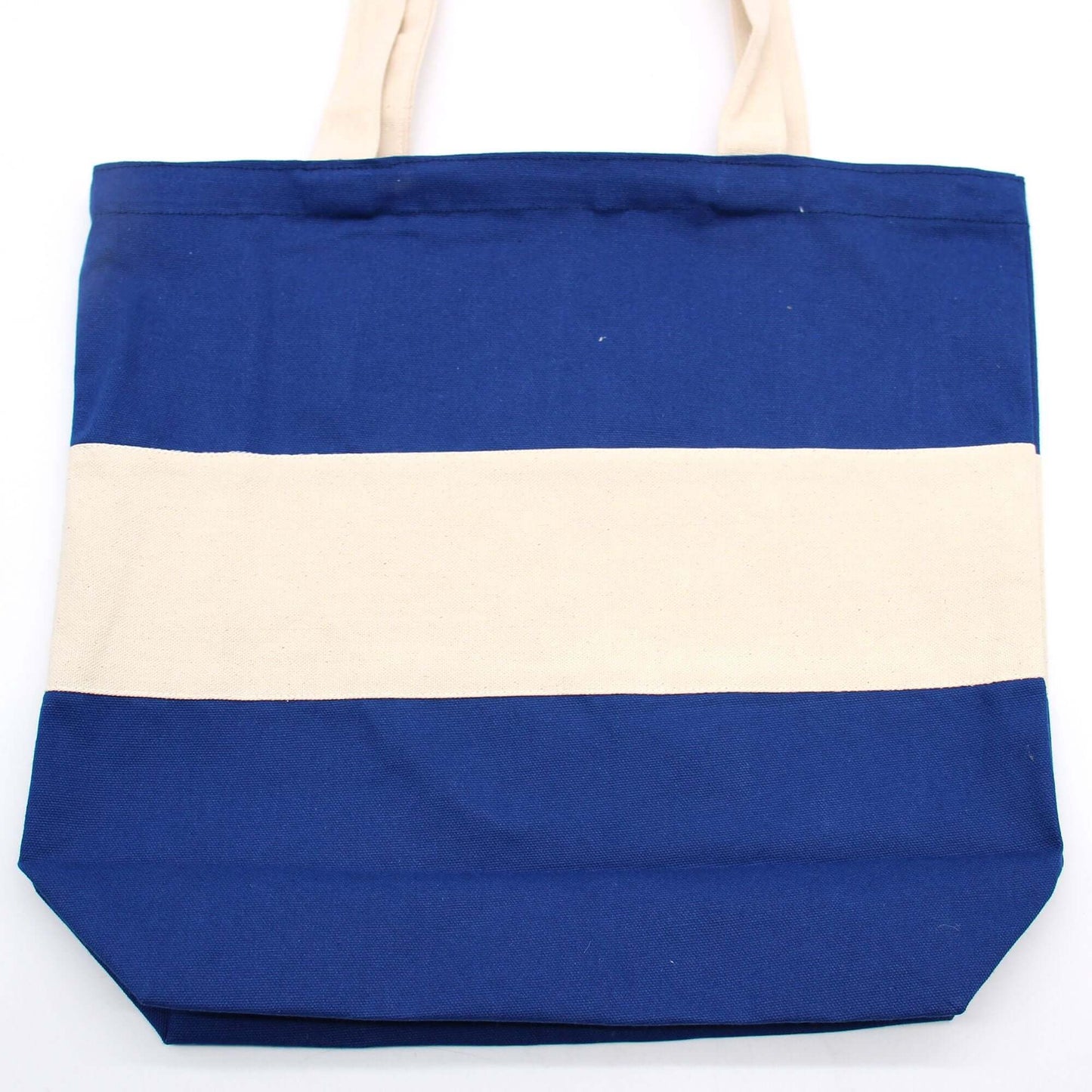 Two Tone Cotton Bag Blue Natural