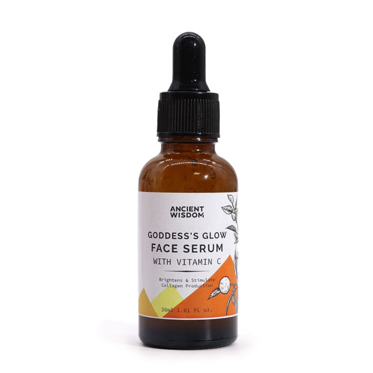 Ancient Wisdom Goddess’s Glow Face Serum with Vitamin C bottle, 30ml.